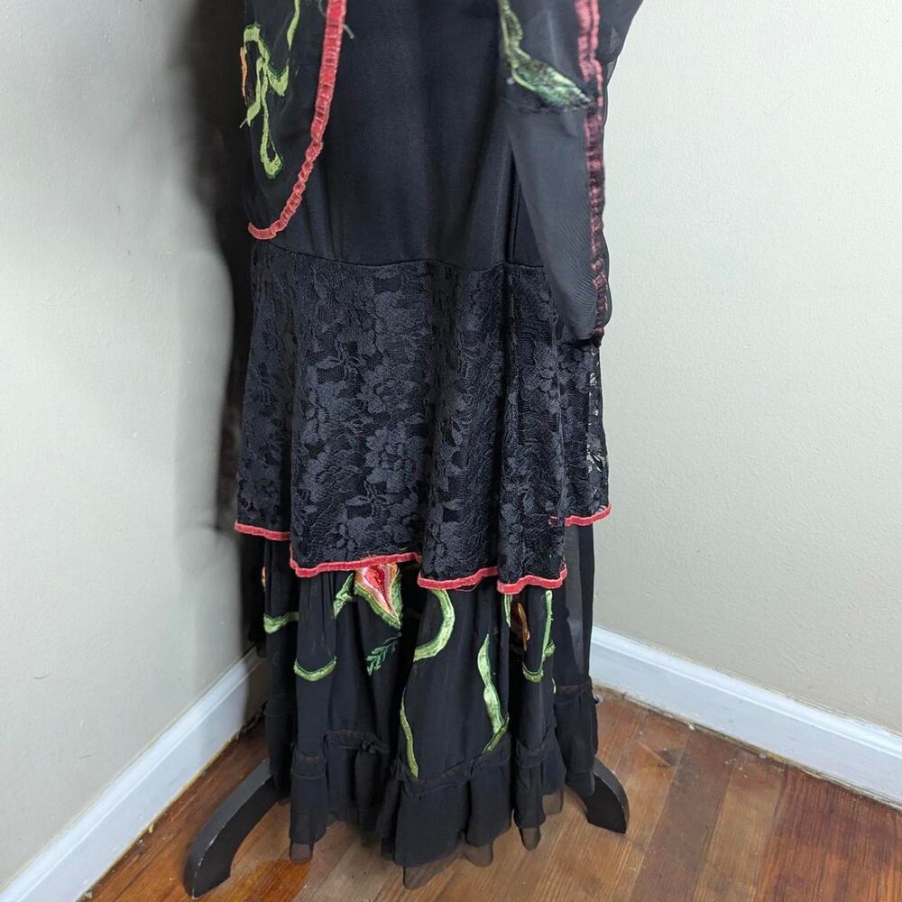 Vintage collection black tiered skirt Small - Picture 5 of 8
